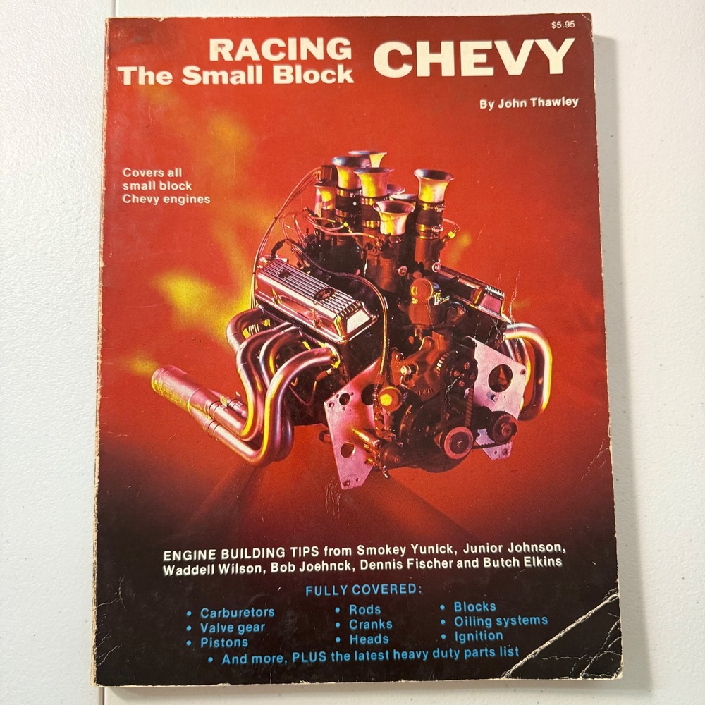 Racing the Small Block Chevy Book John Thawley‎ Vintage 1977 HPBooks SBC Muscle